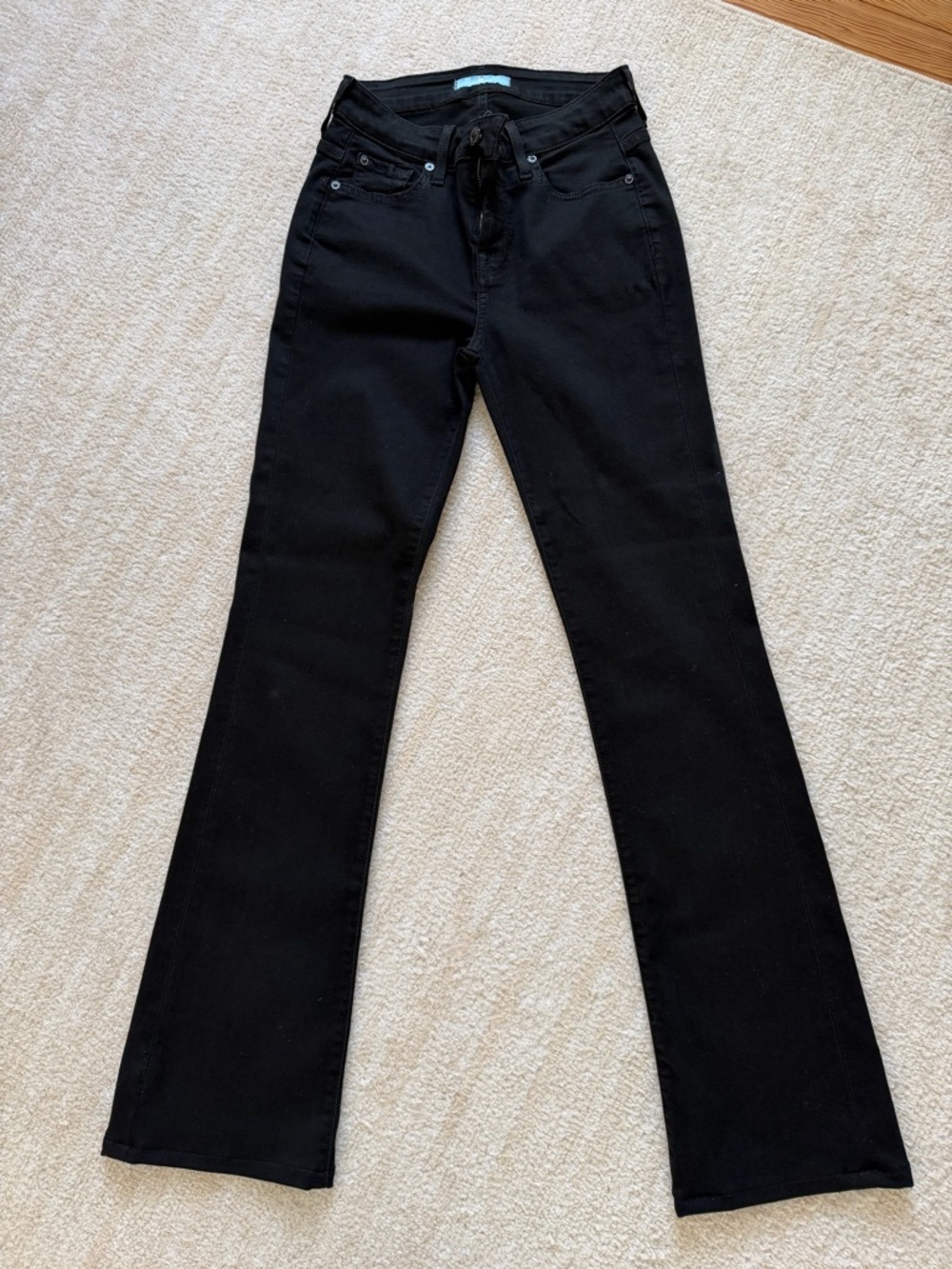 7 For All Mankind Black Flared Jeans